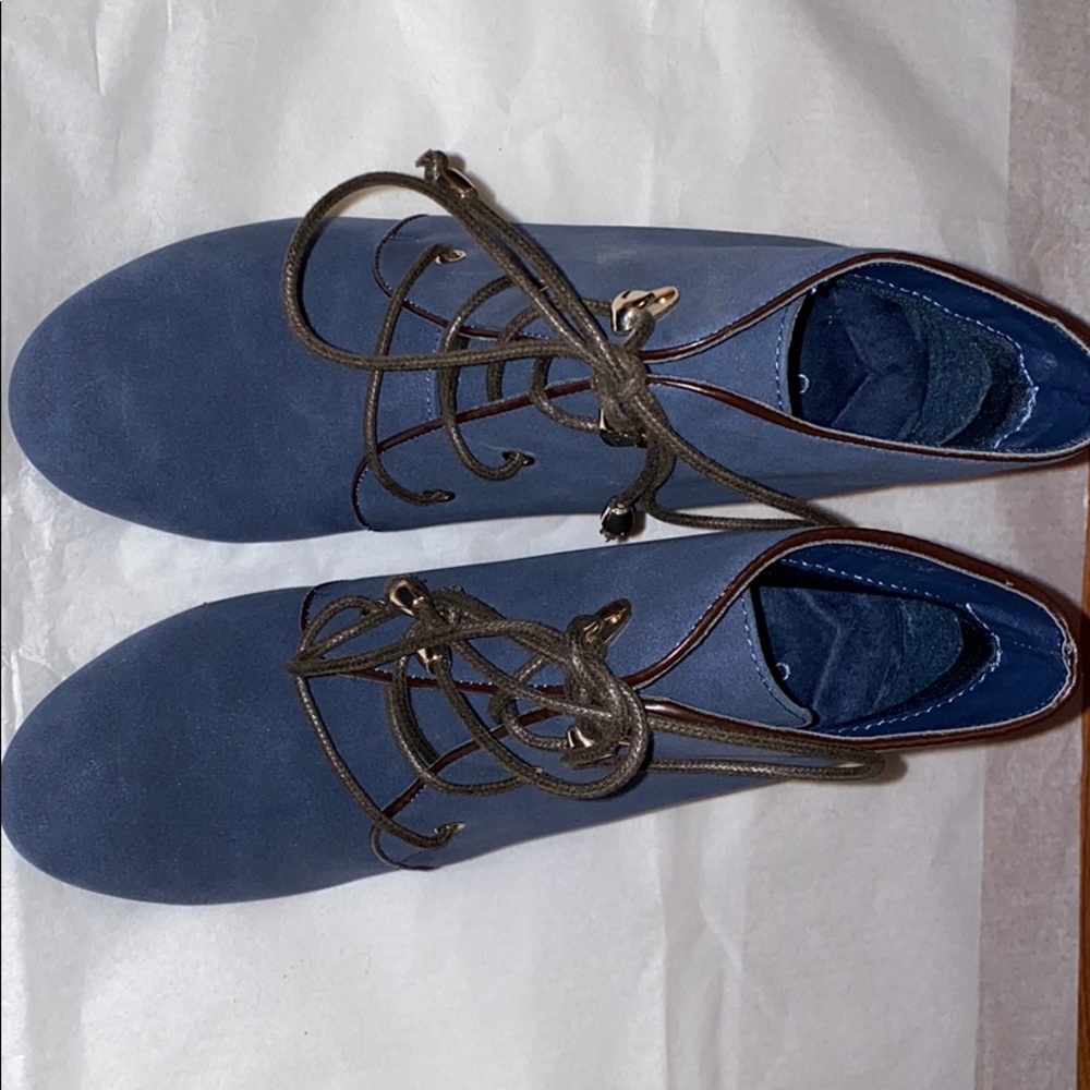 Navy booties size 6